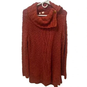 Anthropologie Moth Cable Knit Mock Neck Sweater Size Medium